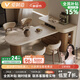 愛(ài)制造 MADE IN LOVE2025新款多功能T字形島臺(tái)餐桌一體家用伸縮旋轉(zhuǎn)胡桃色餐桌椅組合 180°旋轉(zhuǎn)伸縮島臺(tái)餐桌【大戶型】 單桌