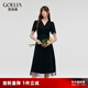 歌莉婭星空連衣裙女夏新款正式場合氣質(zhì)V領(lǐng)小黑裙子1C6L4HBB0 00B黑色 XXS