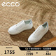 愛(ài)步（ECCO）夏季休閑板鞋女 街頭舞臺(tái)219613 灰白色/白色/灰藍(lán)色37