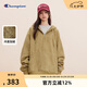 Champion冠軍燈芯絨衛(wèi)衣男新款半拉鏈連帽上衣美式復(fù)古潮 卡其色 S 