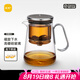尚明玻璃磁吸飄逸杯泡茶壺?zé)o鍵下水茶水分離飄逸壺懶人泡茶器辦公室 透明色 700ml