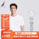 諾帝卡（NAUTICA）【商場(chǎng)同款】男裝夏季款多色休閑純棉短袖圓領(lǐng)T恤男TO3101 白色1BW（231） S