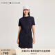 TOMMY HILFIGER夏季女裝經(jīng)典1985休閑簡(jiǎn)約字母收腰顯瘦圓領(lǐng)短袖連衣裙42534 藏青色DW5 L