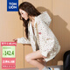 唐獅（TonLion）2024女連帽印花長袖外套 米白 L 