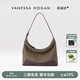 VANESSA HOGAN【高端線(xiàn)新品】VH女包欣冉hobo包中號反絨羊皮高級感輕奢單肩包包 烏木灰【附贈精美禮盒】