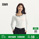 森馬（Semir）長(zhǎng)袖T恤女短款撞色打底衫簡(jiǎn)約風(fēng)秋季假兩件修身衣服101524101005