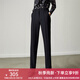 顏域女裝高腰寬松休閑長(cháng)褲女秋季2024新款復古顯瘦百搭小腳褲 深藍 M碼