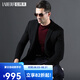 拉博夫時尚休閑男士西裝帥氣修身抗皺免打理西服商務(wù)單西便西職業(yè)正裝 黑色【抗皺免打理】 46/170/84
