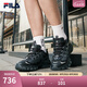 斐樂（FILA）【楊冪同款】女鞋老爹鞋運動鞋2025夏季新款蘑菇鞋休閑鞋 黑/黑沙灰-BB 38