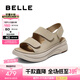 百麗（Belle）簡(jiǎn)約休閑勃肯鞋女商場(chǎng)同款厚底舒適涼鞋D9J2DBL5 杏色 36 (230mm)