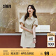 森馬（Semir）連衣裙女翻領燈籠袖休閑風2025夏季防曬收腰短裙戶外109325114027