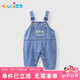 優(yōu)奇嬰兒衣服春秋款連體衣春秋牛仔背帶褲哈衣女寶寶秋季新款外出服