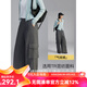 雲上生活【曼哈頓通勤褲】闊腿休閑褲顯瘦百搭女2025秋K9539 黑灰色 XL