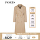 PORTS寶姿女裝 秋冬新品女裝長(cháng)袖長(cháng)風(fēng)衣SL9T003LWD042 流沙駝 S (4)