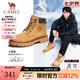 駱駝（CAMEL）【王俊凱同款】馬丁靴男秋冬2025新款大黃靴女戶外工裝靴登山鞋子 GE122W7757T 金黃色（男款） 42