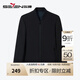 柒牌棒球領(lǐng)夾克春夏厚款休閑防靜電格紋棉服外套【雙面穿】1JK70760 黑色 L (175)