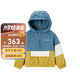 Milkbarn春秋兒童防風(fēng)外套寶寶登山服女童連帽外套男童童裝 藍橙撞色 110 (3-4歲-參考身高100-110cm)