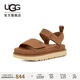 UGG夏季女士舒適厚底可調(diào)式束帶魔術(shù)貼金星涼鞋 1136783CHE|栗色 37