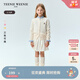 Teenie Weenie Kids小熊童裝24秋冬款女童舒適刺繡羊毛開衫毛衣 象牙白 150 cm