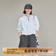 美洋（MEIYANG）熱氣球衛(wèi)衣 連帽半拉鏈捏褶寬松休閑上衣帽衫S 白色 M