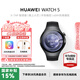 華為（HUAWEI）WATCH 5 智能手表 七夕禮物鴻蒙AI獨立通話手勢操控指尖血氧呼吸監(jiān)測長續(xù)航手表【華為官方授權(quán)】 46mm大表蒼穹黑 不銹鋼表殼 官方標配
