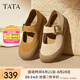 他她（TATA）女鞋2025秋商場同款時尚百搭女勃肯鞋新款厚底鞋4TR02CQ5 黃棕 36