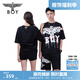 BOY LONDON【朋克涂鴉】情侶款老鷹朋克涂鴉寬松潮流T恤N01902 黑色 XS