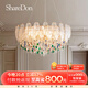ShareDon 羽毛吊燈 法式客廳主燈奶油風(fēng)輕奢高級(jí)感2025新款水晶燈網(wǎng)紅室內(nèi) 羽毛升級(jí)款80cm【多顏水晶】