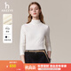 哈吉斯（HAZZYS）女裝【倫敦時(shí)裝周同款】秋冬款打底衫女半高領(lǐng)長(zhǎng)TABTSE0BCE10 米黃色OW M (160/84A 38)