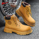 回力（Warrior）官方馬丁靴男秋冬季戶(hù)外保暖情侶英倫風(fēng)靴子男 1327 土黃擦色 43