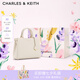 CHARLES&KEITH吊牌大容量托特包手提單肩送媽媽包包女包七夕禮物CK2-50160152 Ivory象牙色 L