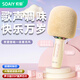 索愛(ài)（soaiy）MC73 AI版藍牙無(wú)線(xiàn)麥克風(fēng)電視K歌話(huà)筒音響音箱一體麥克風(fēng)手機直播家用KTV麥克風(fēng)話(huà)筒 油彩白