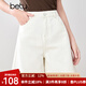 百圖betu女裝2025夏季新款牛仔褲夏日多色環(huán)保水洗牛仔短褲女2503T77 白色 M