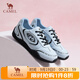 駱駝（CAMEL）【王俊凱同款】月牙2.0德訓鞋女運動(dòng)休閑鞋 L25S577059C 藍色 37