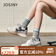 卓詩尼7.5cm內(nèi)增高德訓鞋女厚底2025秋季新款阿運動鞋甘小個子 米/黑 38