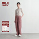 無印良品（MUJI）女式 燈芯絨直筒褲褲子女款長褲休閑褲秋季女裝BEB90C4A 煙熏粉色 XL (165/74A)