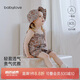 babylove女寶寶套裝夏季純棉嬰幼兒衣服吊帶上衣花苞褲洋氣兩件套清涼夏裝
