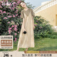 絲柏舍短袖中長(zhǎng)裙2025夏裝新款女裝假兩件學(xué)院風(fēng)拼接連衣裙