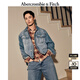 ABERCROMBIE & FITCH男裝24春秋款巴恩風(fēng)美式復(fù)古翻領(lǐng)牛仔夾克外套KI132-4166 藍(lán)色水洗 L (180/108A)