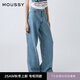 moussy【秦嵐同款】女裝新品休閑丹寧風(fēng)牛仔褲010ISA11-9081 111淺藍色 M 10026