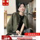 蕓蕁外套女2025新款法式名媛風小香風短外套女小個子秋冬新款氣質感百 綠色外套 S (建議80-100斤)