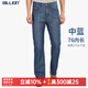 BILLION夏季薄款牛仔褲男直筒高腰純棉冰絲商務(wù)休閑褲子簡(jiǎn)約易穿搭11719 中藍(lán) 76內(nèi)長(zhǎng)｜建議身高175以下選 33 (2.59尺)
