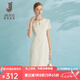 經(jīng)典故事（JANE STORY）高端精致緞面連衣裙女2025新款夏天簡(jiǎn)約裙子氣質(zhì)純色修身黑色長(zhǎng)裙 米杏色 M