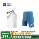 必邁（bmai）2025新款跑步短褲套裝競賽運動(dòng)訓練健身背心短褲透氣吸濕速干服 長(cháng)虹+天青色 男款 L