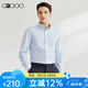 G2000【速干】G2000男裝SS24商場新款速干排汗吸濕防靜電格紋長袖襯衫 速干防皺-粉藍(lán)色格子時尚 L /07