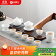 金鑲玉茶具套裝茶壺茶杯蓋碗羊脂玉白瓷陶瓷送禮盒高檔家用 清香雅韻 