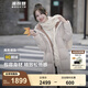 波司登（BOSIDENG）【反季】羽絨服鵝絨女長(zhǎng)款連帽新國(guó)標(biāo)90絨商場(chǎng)同款寬松休閑外套 朔月米7288 M 165/88A 體重約110-120斤