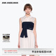 ANN ANDELMAN【明星同款】官方直營(yíng)2025新款白色無(wú)袖中長(cháng)款拼接毛織抹胸連衣裙 白色 S