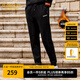 卡賓男裝針織褲春秋新款熒光LOGO松緊腰休閑印花青年F 加絨款黑色 M /170/48
