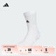 adidas抗菌舒適中筒籃球襪男女阿迪達(dá)斯官方 白/黑色 M